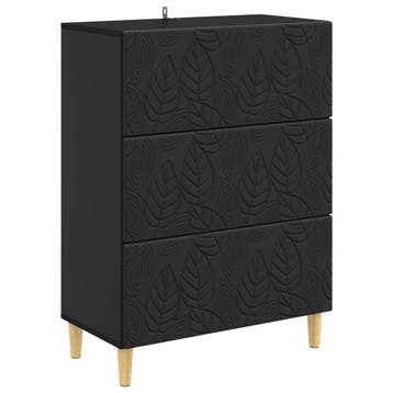 vidaXL Ladekast Zwart 66 x 34,5 x 90 cm Bewerkt hout, Huis en Inrichting, Verzenden, Nieuw