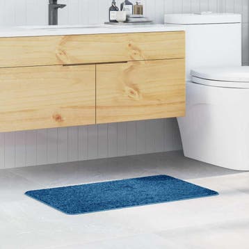 vidaXL Antislip Badmat Blauw 50 x 80 cm PP, Verzenden
