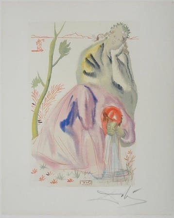 Salvador Dali (1904-1989) - Purgatoire 21 : La source, Antiek en Kunst