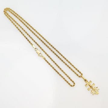 Ketting met hanger - 18 karaat Geel goud