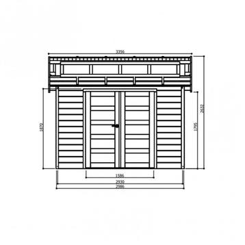 Veiling - Tuinhuis Milano 2986X2986X2632 MM, Nieuw