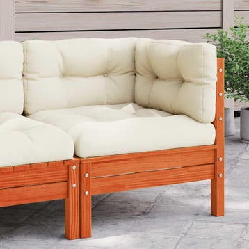 vidaXL Patio Sofa Bruin grenenhout, Verzenden