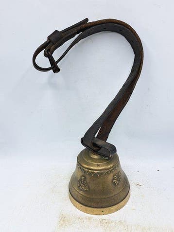 Decoratieve bel - Met lederen riem - Zwitserland - Zwitserse