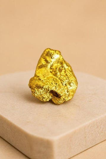 Goud Goud nugget - Hoogte: 8.6 mm - Breedte: 7.97 mm- 1.7 g