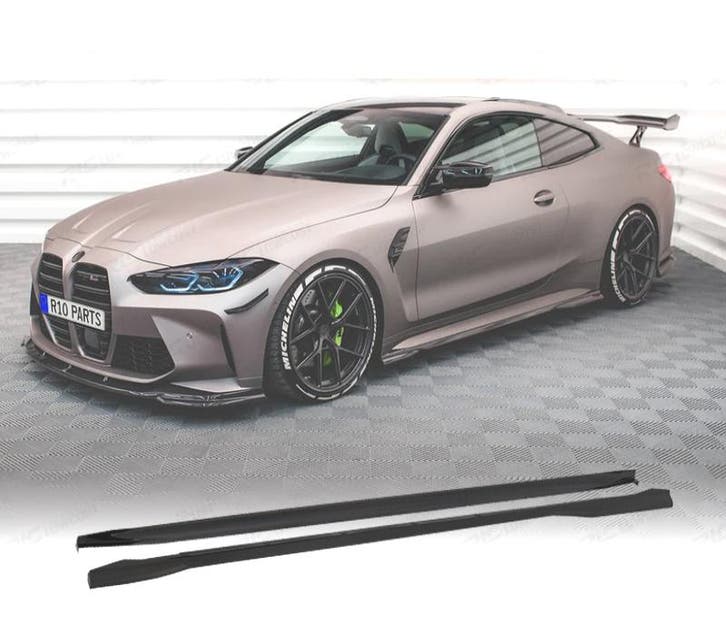 RAJOUTS DES BAS DE CAISSE BMW G82 G83 20- M4 NOIR BRILLANT, Autos : Pièces & Accessoires, Carrosserie & Tôlerie, Envoi