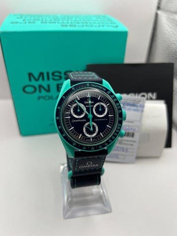 Omega x Swatch - MoonSwatch - Mission on Earth — Polar, Handtassen en Accessoires, Horloges | Heren, Nieuw