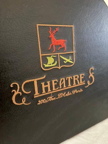 Theatre - Doos - Koper, Hout, Leder - Hoedendoos, Antiek en Kunst