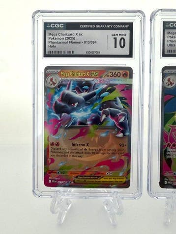 Pokémon - 2 Graded card - Mega Charizard X ex & Mega, Nieuw