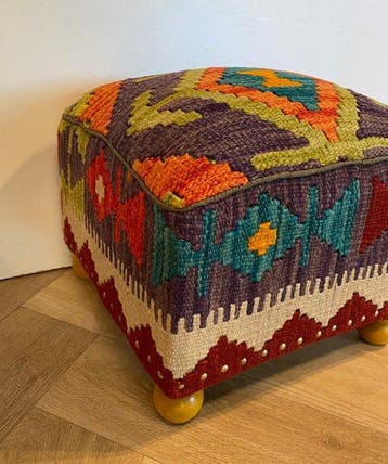 Kelim Poef(Ongebruikt/Nieuw) - Kelim - 34 cm - 34 cm