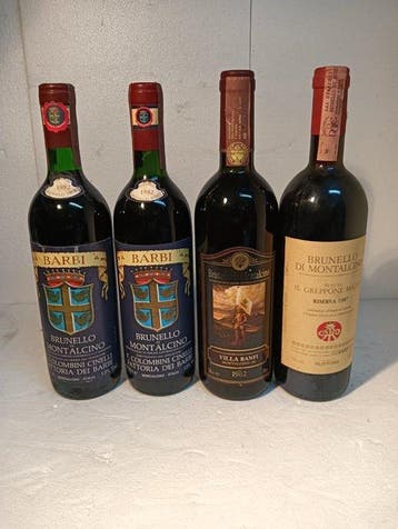 1982 Ris., 1982 Barbi, 1982 Banfi & 1987 Ris. Greppone Mazzi, Verzamelen, Nieuw