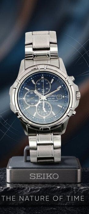 Seiko - Solar Chronograph Alarm - Zonder minimumprijs -