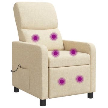 vidaXL Recliner Crèmekleurig Stof, Verzenden