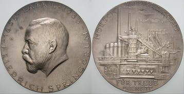 Zilverne Verdienstmedaille 1933 Bergbau Friedrich Springorum, Postzegels en Munten, Verzenden