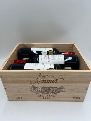 2021 Chateau Nouret - Médoc Cru Bourgeois - 6 Bouteilles, Verzamelen, Nieuw