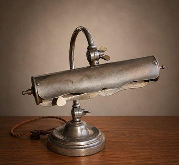 Lamp - Staal - Notarielamp uit de jaren dertig