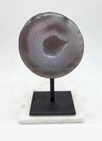 Druzy Agaat op standaard (zie filmpje), Ophalen of Verzenden