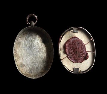 Reliekhouder - Metaal, Glas, Textiel, Was - 1910-1920 -
