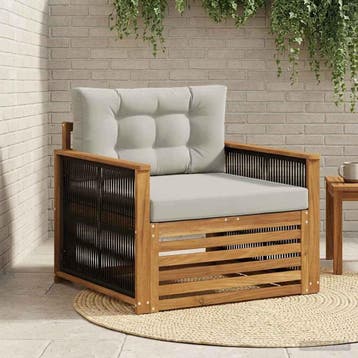 vidaXL Buiten Midden Sofa Naturel, Verzenden, Nieuw