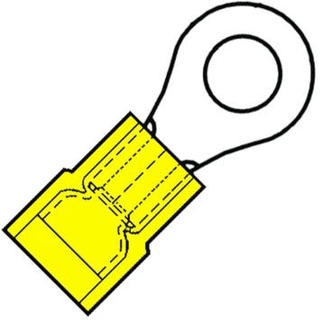 M6 Geïsoleerde Ring Terminaal Voor 4.0-6.0 Mm² Koperkabel -, Verzenden
