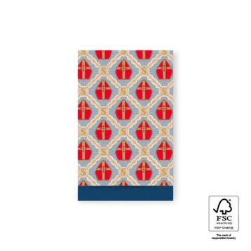25 cadeauzakjes mijter 12x19cm- sinterklaas Luxe, Verzenden
