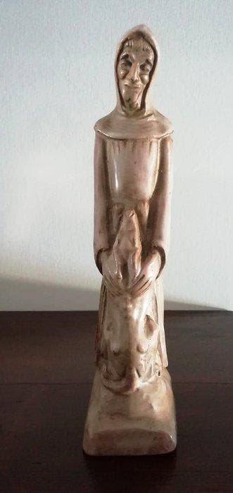 Leo Grilli - Statue, Scultura San Francesco e il Lupo in