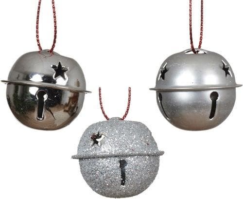 Christmas bells wedding wands kerstbelletjes zilver 25 mm, Huis en Inrichting, Woonaccessoires | Kunstplanten en Kunstbloemen