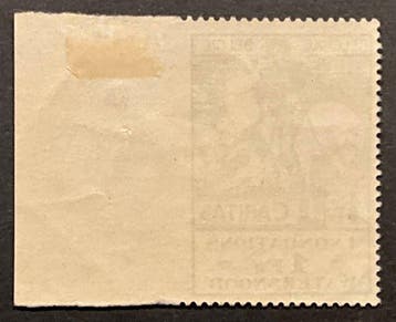 België 1929 - Caritas Montald - Curiositeit Aan 1 zijde, Timbres & Monnaies