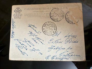 Italië - militaire propagandapostkaarten koloniële troepen, Verzamelen, Gelopen