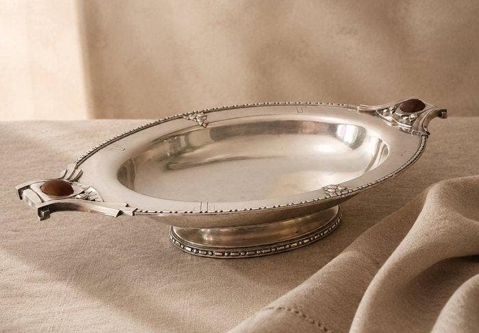 Roux-Marquiand - Presenteerblad (2) - Art Deco - Verzilverd, Antiek en Kunst, Antiek | Meubels | Tafels