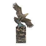 Beeldje - Eagle - Brons, Marmer