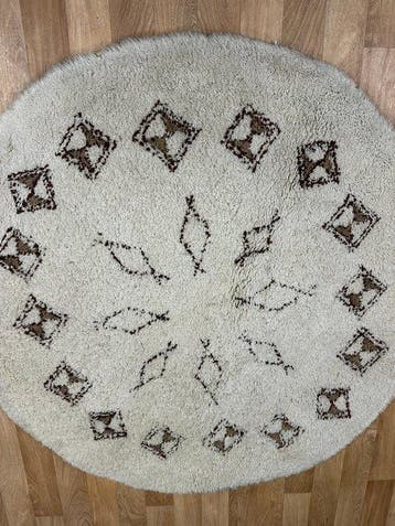 runder Berber - Vloerkleed - 140 cm - 140 cm, Huis en Inrichting, Nieuw