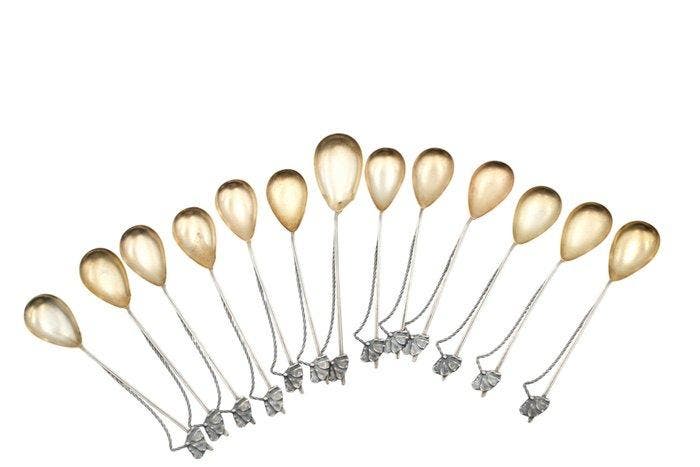 Lepel (13) - .833 zilver - Bloemsierkunst, Antiquités & Art, Antiquités | Argent & Or