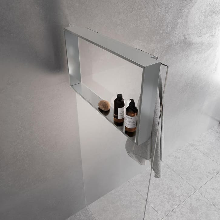 Planchet Novellini Kuadra voor Douchewand 40x60x12 cm Chroom, Doe-het-zelf en Bouw, Sanitair, Bad, Nieuw, Chroom, Ophalen of Verzenden