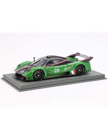 2021 PAGANI HUAYRA R GLOSS BLACK CARBON/VERDE PRATO BBR