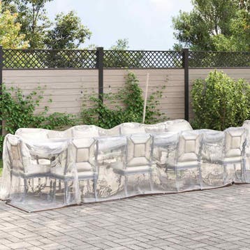 vidaXL Doorzichtig zeildoek met zeilringen 2x12 m, Verzenden, Nieuw