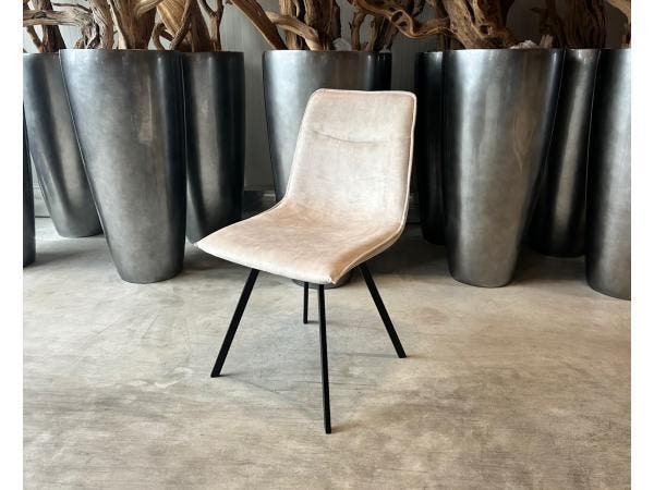 Veiling - Stoel Nora (set van 6) Velvet - Velours - Creme -, Huis en Inrichting, Stoelen