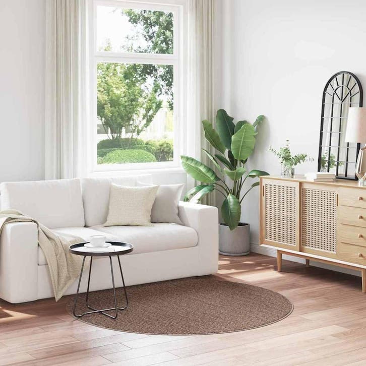 vidaXL Antislip Shaggy Tapijt Bruin 160 x 160 cm PP, Maison & Meubles, Ameublement | Tapis & Moquettes, Envoi