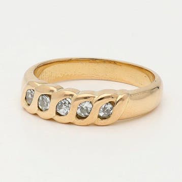 Bague - 18 carats Or jaune Diamant (Naturelle), Bijoux, Sacs & Beauté, Bagues