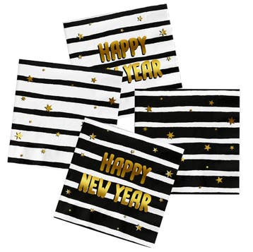 Servetten Happy New Year 33cm 20st, Verzenden, Nieuw