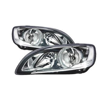 Phares Pour Volvo S60 V60 13- Daylight Led Fond Noir Fix. Do, Autos : Pièces & Accessoires, Verzenden