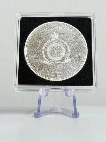 Niue. 2 Dollars 2024 - 1 oz Plata .999 - Bitcoin Steampunk, Postzegels en Munten