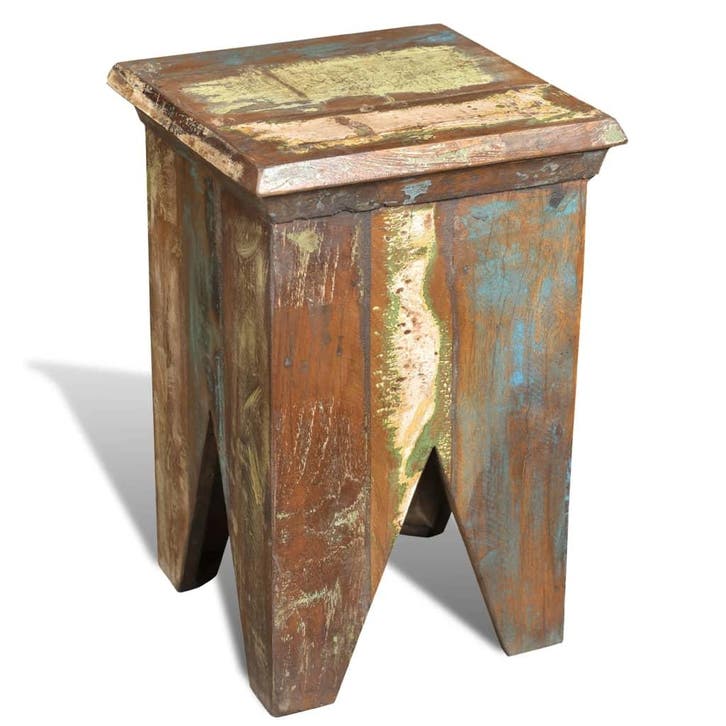 vidaXL Kruk massief gerecycled hout, Huis en Inrichting, Stoelen, Nieuw, Verzenden