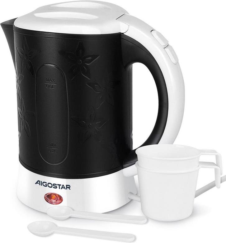 Waterkoker - Elektrisch - 0.6L - 650W - Zwart - Aigostar, Electroménager, Bouilloires, Envoi