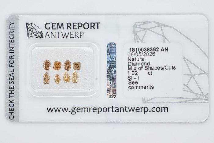 Sans prix de réserve - 8 pcs Diamant (Couleur naturelle) -, Bijoux, Sacs & Beauté, Pierres précieuses