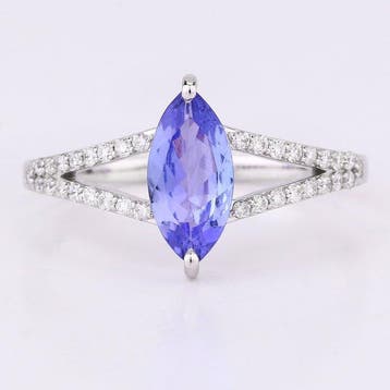 Zonder minimumprijs - Ring - 14 karaat Witgoud - 0.96ct. tw., Nieuw