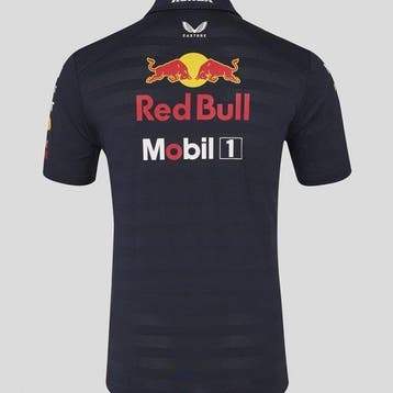 Red Bull Official RBR RP Mens Team SS Polo Shirt Night Sky, Nieuw