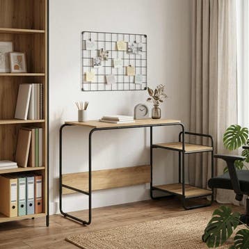 vidaXL Bureau met opslag Artisanaal eiken 131,5 x 50 x 75,5, Verzenden