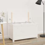 vidaXL Bankje 80x41x77 cm massief grenenhout wit, Huis en Inrichting, Verzenden, Nieuw