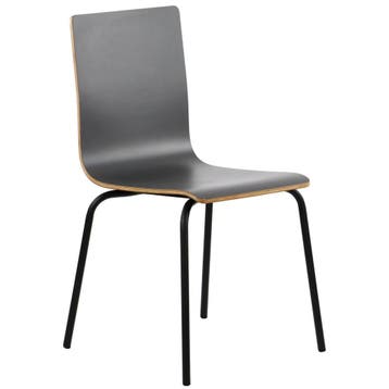 Stoel | DANIS | Grijs | Zwarte Poten | 485x530x820(h)mm, Verzenden