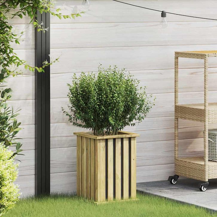 vidaXL Plantkisten Bruin 33 x 33 x 45 cm Geïmpregneerd, Jardin & Terrasse, Pots de fleurs, Envoi